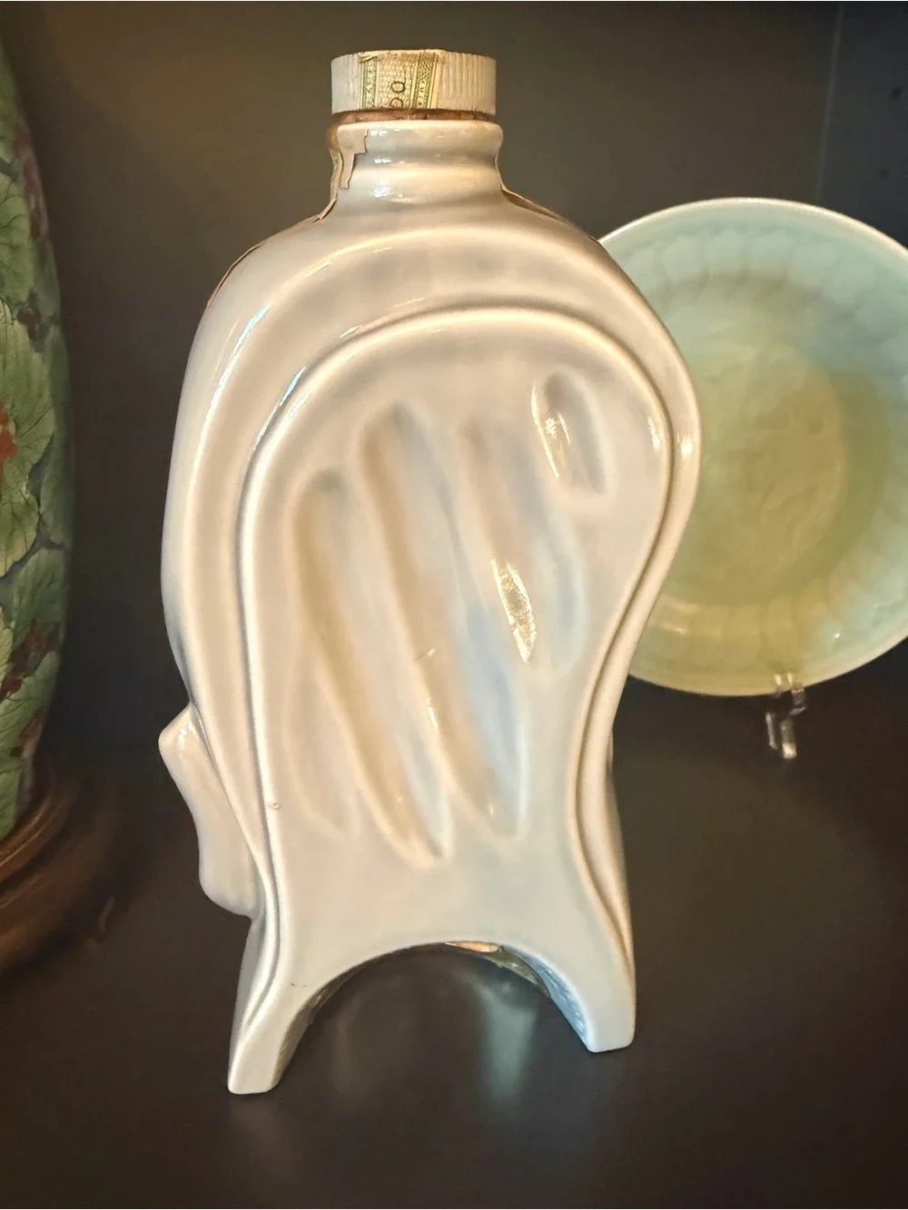 Vintage 1956 Jim Beam Elephant Decanter Original Tax Stamp